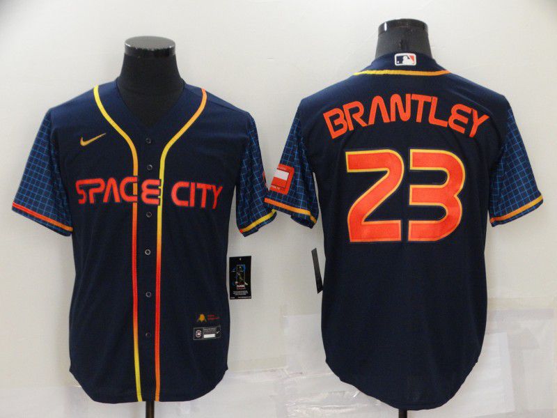 Men Houston Astros #23 Brantley Blue City Edition Game Nike 2022 MLB Jerseys->houston astros->MLB Jersey